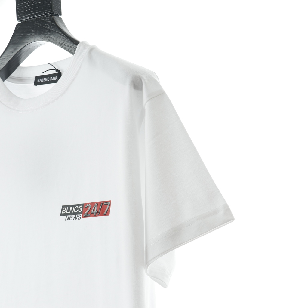 Ba*len*cia*ga blcg 20fw 25-hour news short-sleeved t-shirt