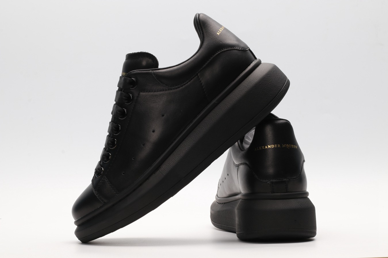 AMQ black oversized sneakers
