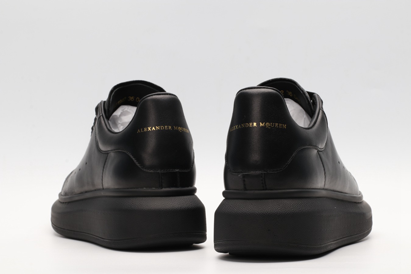 AMQ black oversized sneakers