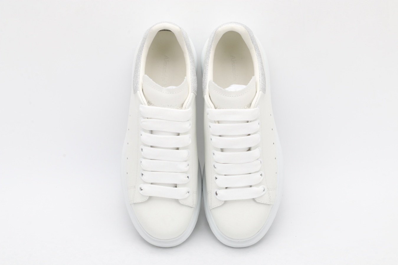 AMQ oversized sneakers with siL*Ver heel
