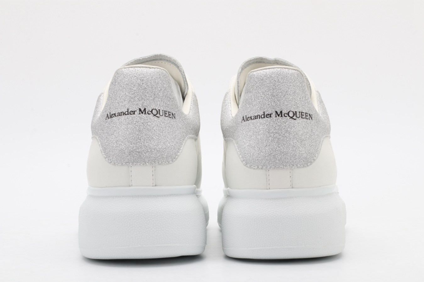 AMQ oversized sneakers with siL*Ver heel