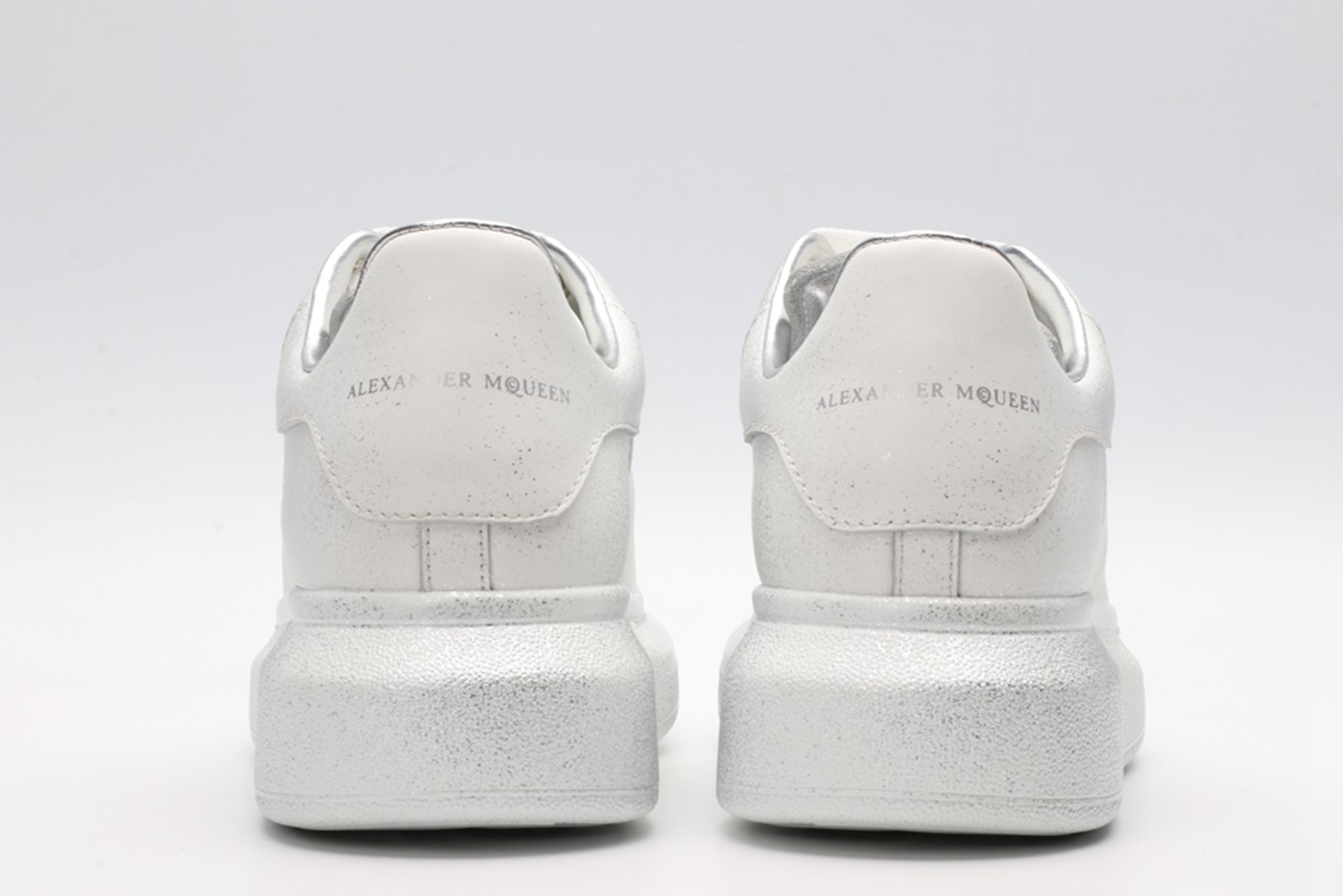 AMQ siL*Ver chunky low-top leather sneakers