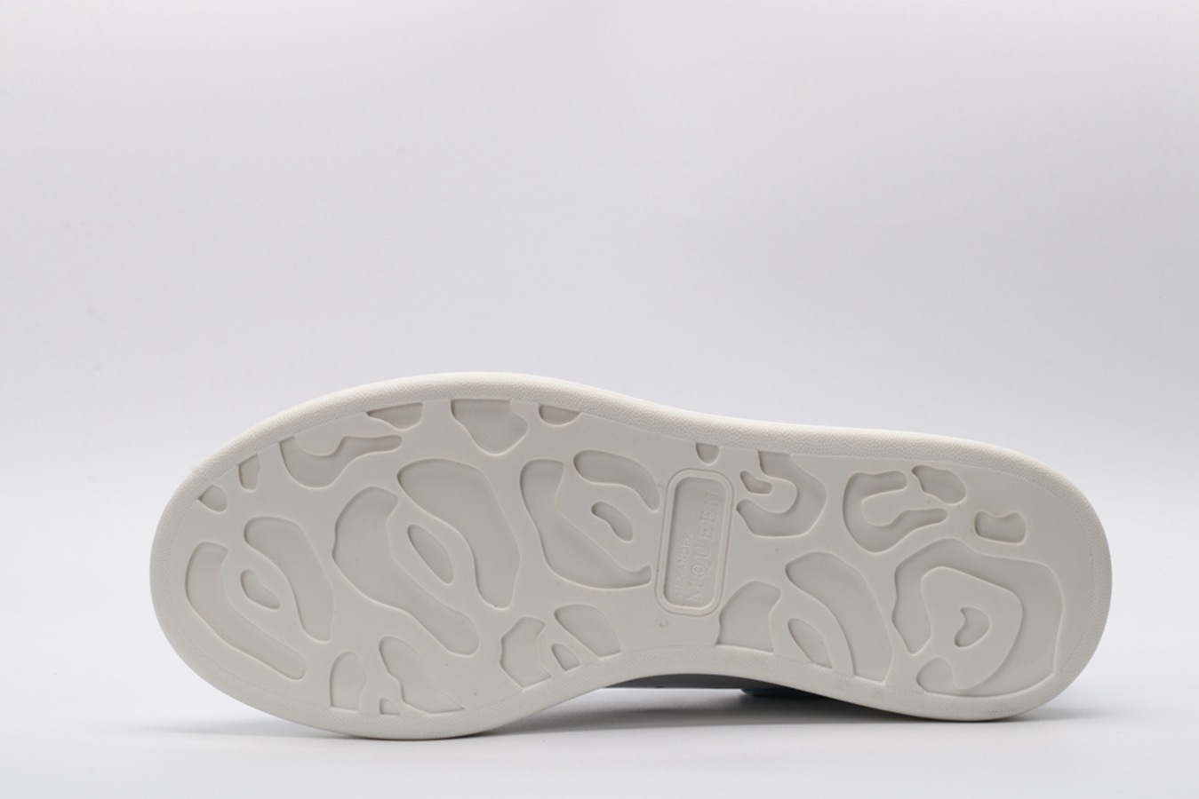 AMQ Sneaker with Blue suede heel