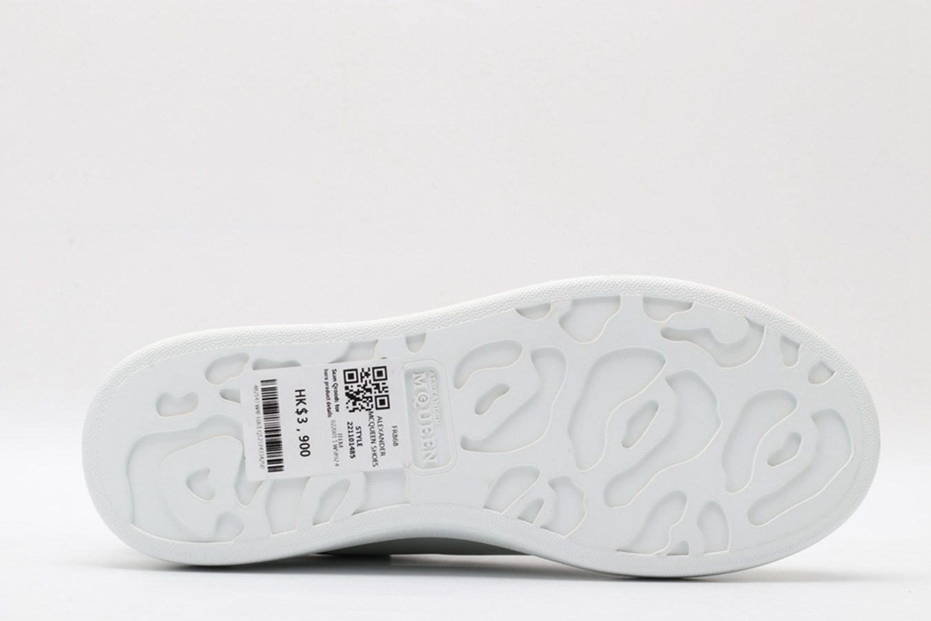 AMQ White oversized sole sneakers