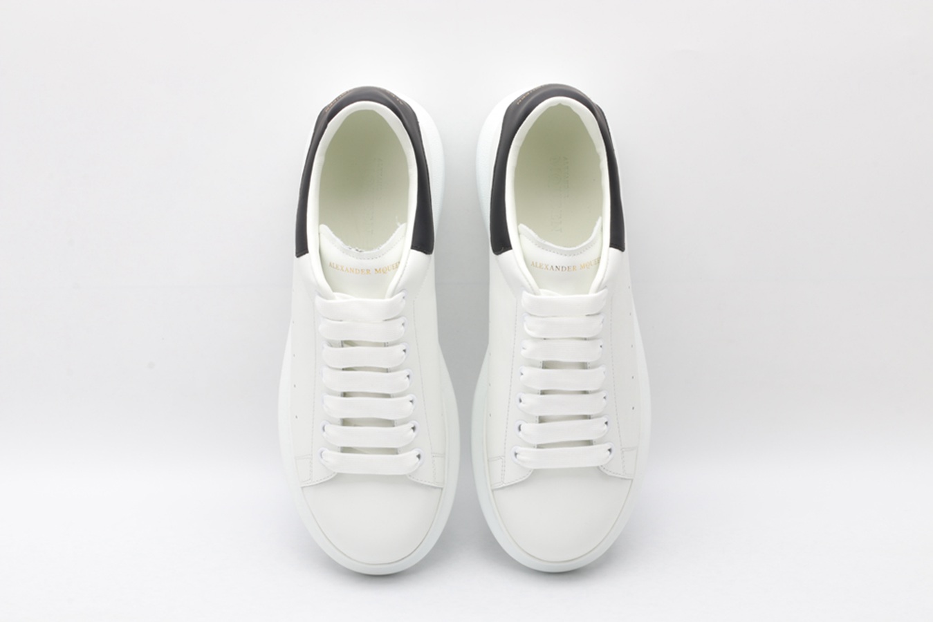 AMQ White oversized sole sneakers