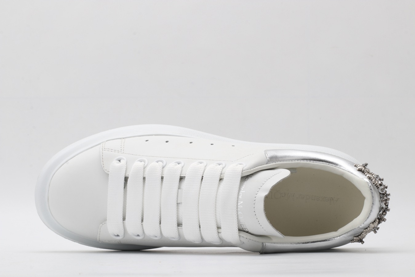 AMQ oversized sneakers with siL*Ver heel