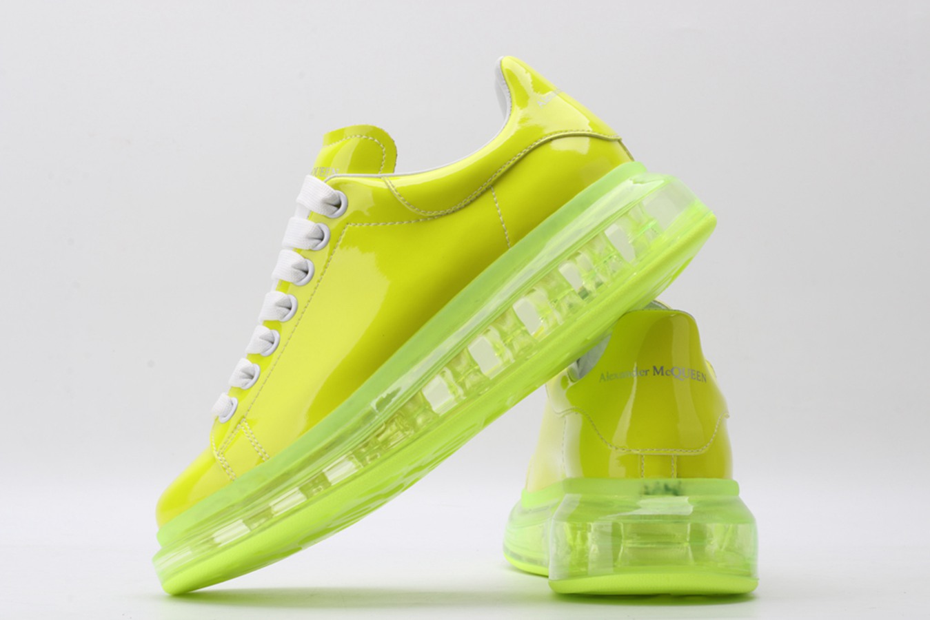 AMQ yellow oversized sneakers