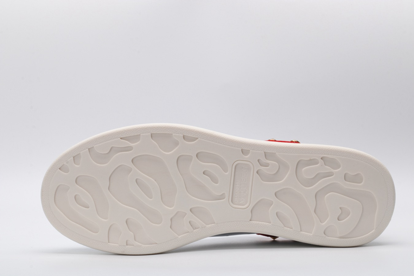 AMQ White Studded Logo Oversized Sneakers