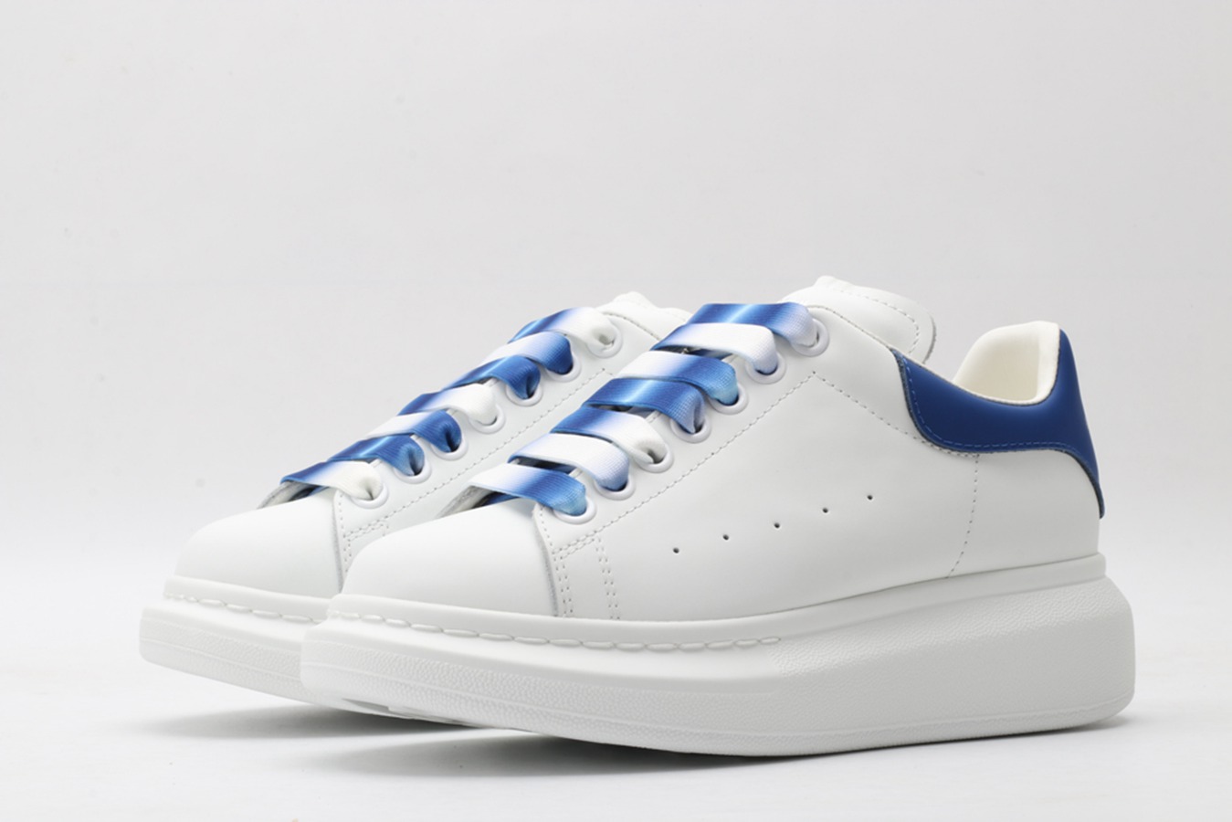 AMQ oversized sneakers with blue heel