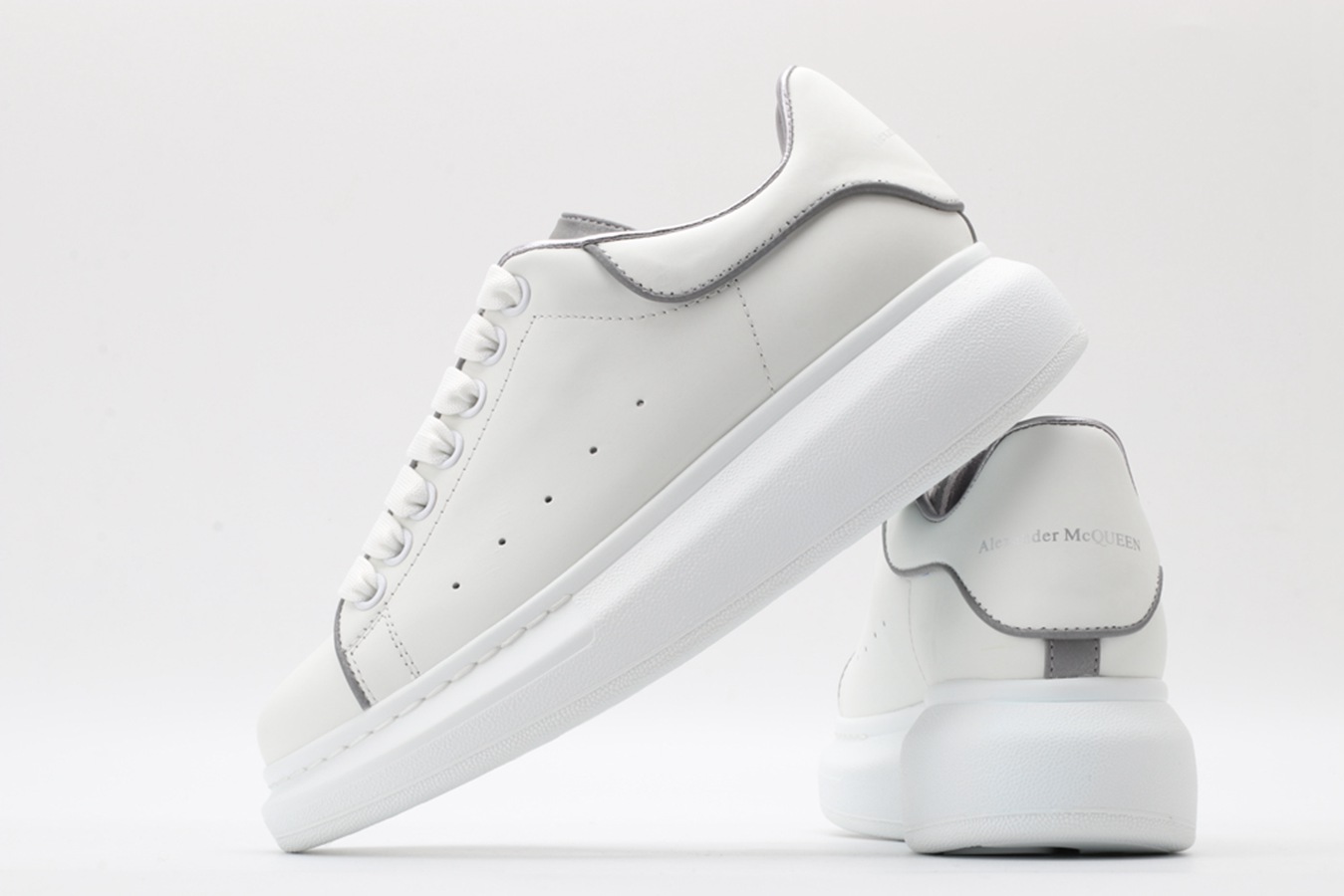 AMQ oversized white sneakers