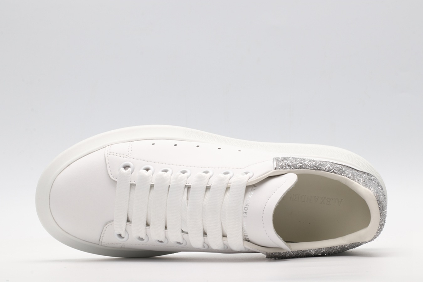 AMQ oversized sneakers with siL*Ver heel