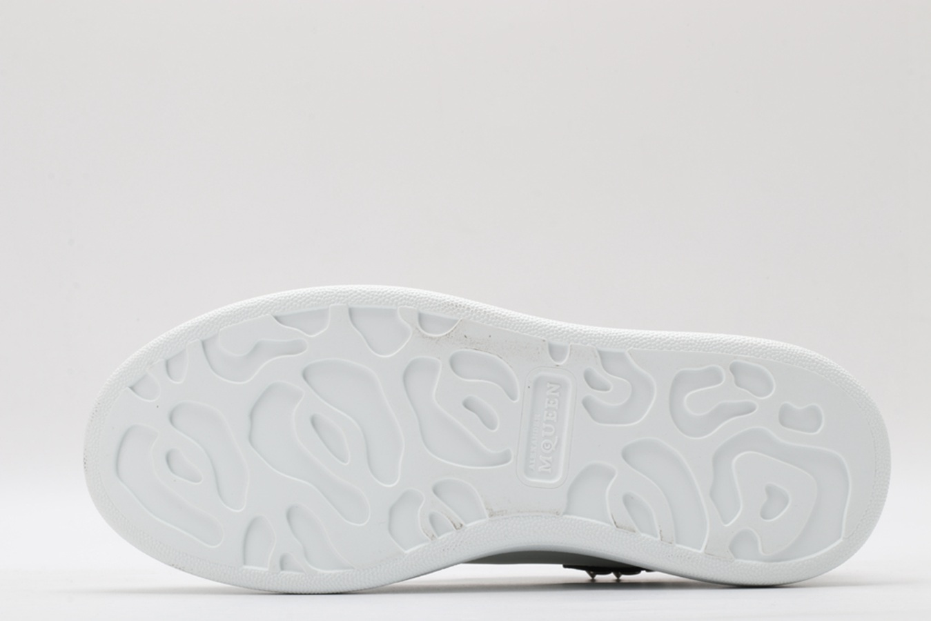 AMQ White Studded Logo Oversized Sneakers