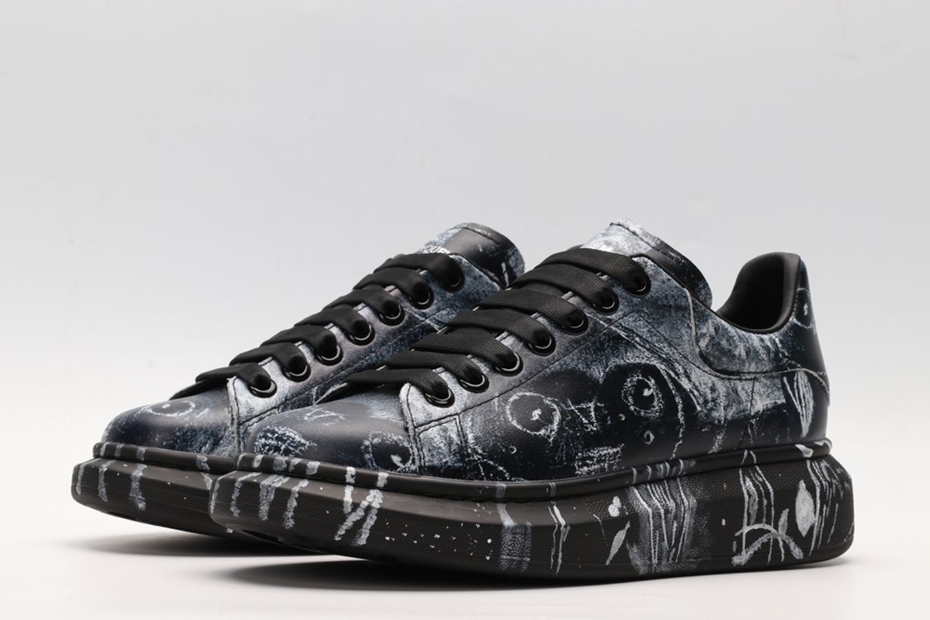 AMQ black oversized sneakers