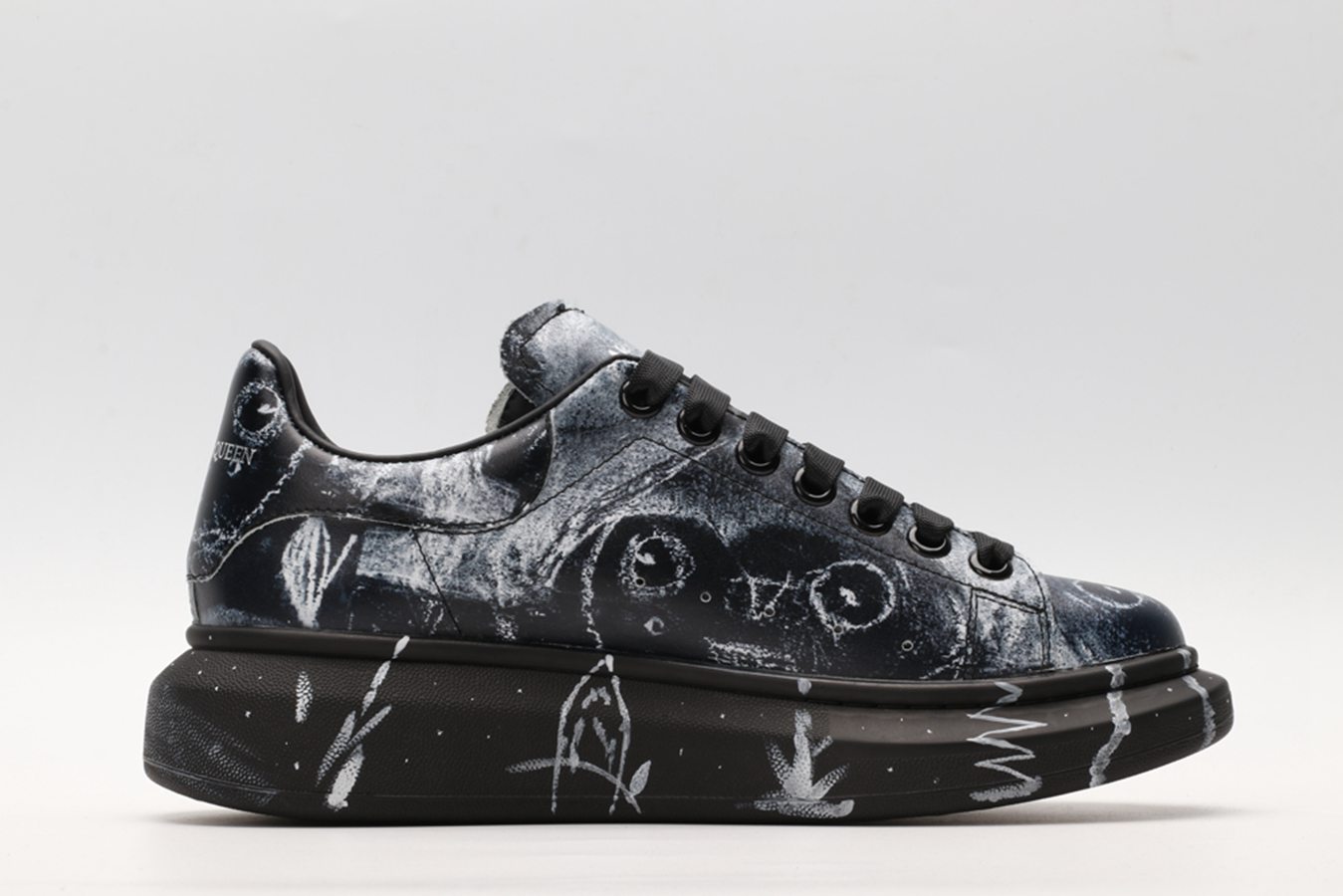 AMQ black oversized sneakers
