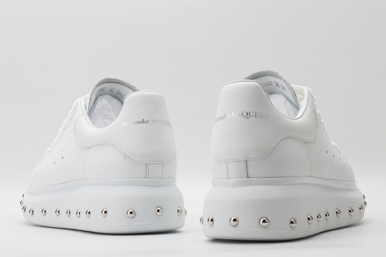 AMQ white oversized sneakers