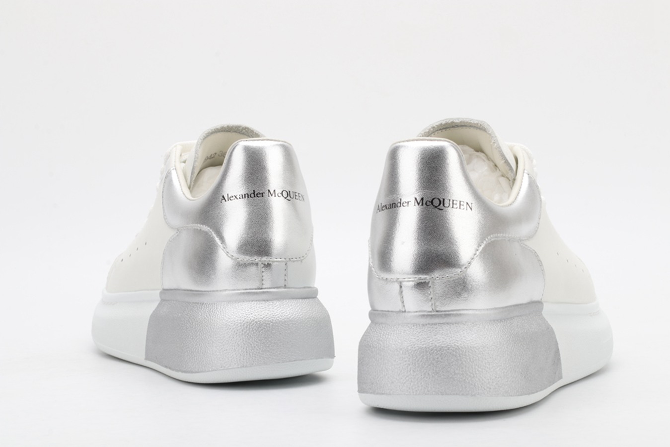 AMQ oversized sneakers with siL*Ver heel
