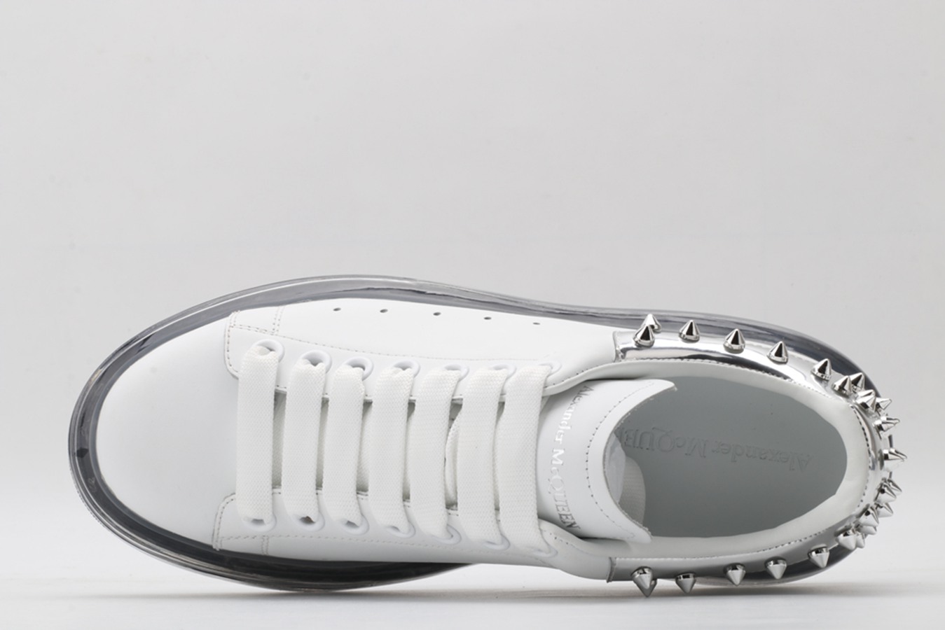 AMQ oversized sneakers with SiL*Ver rivet heel
