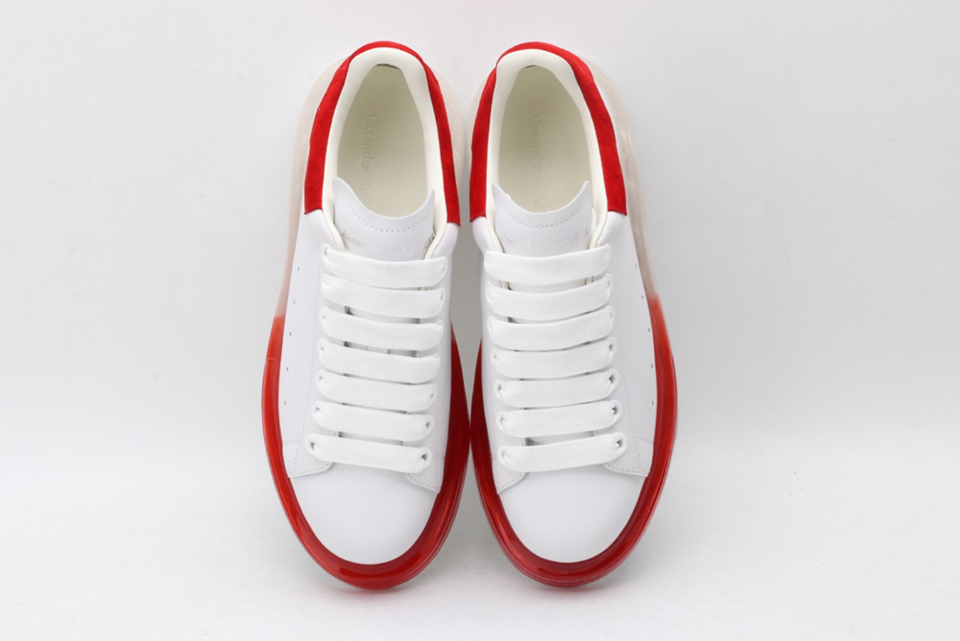 AMQ oversized sneakers with red heel