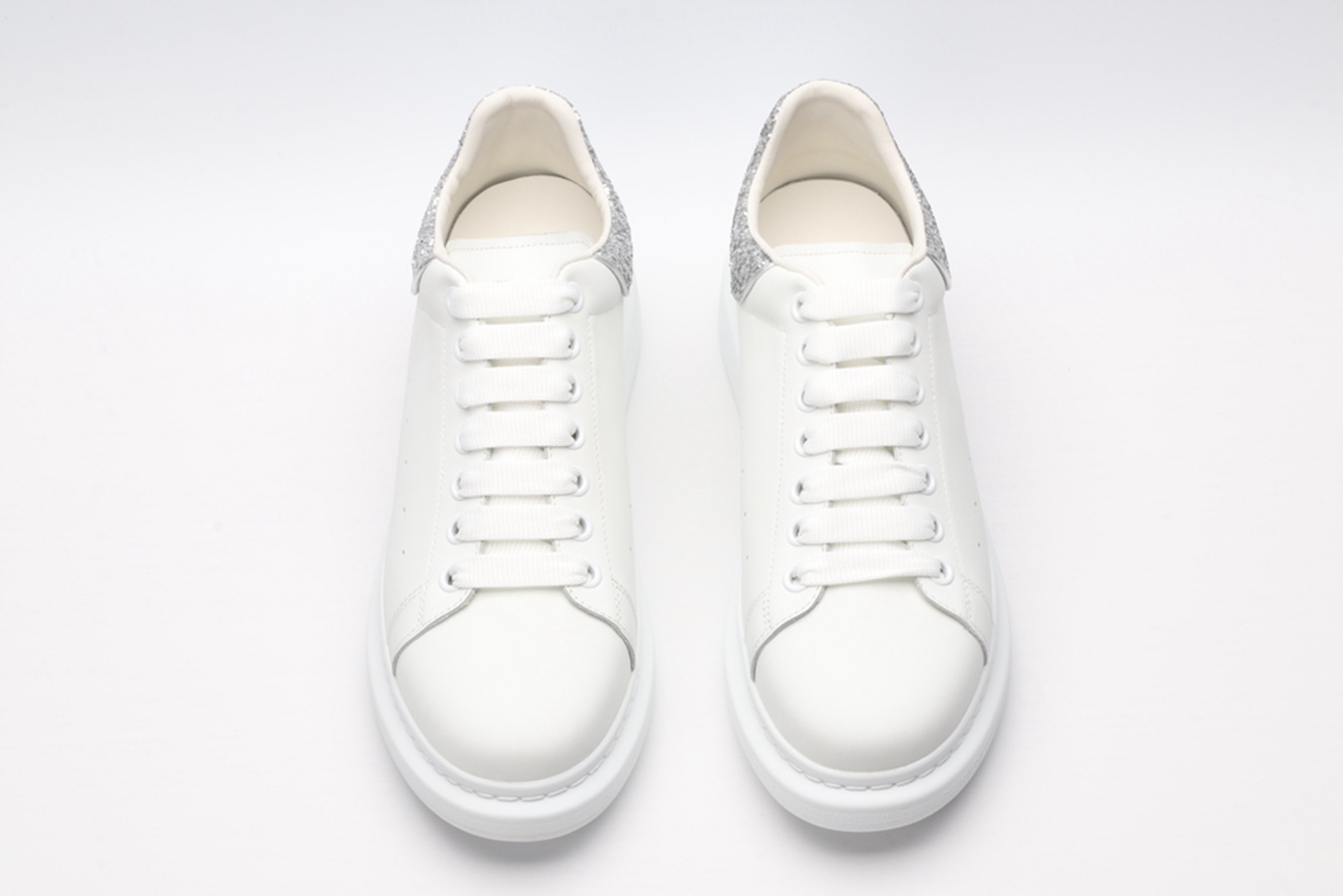 AMQ oversized sneakers with siL*Ver heel