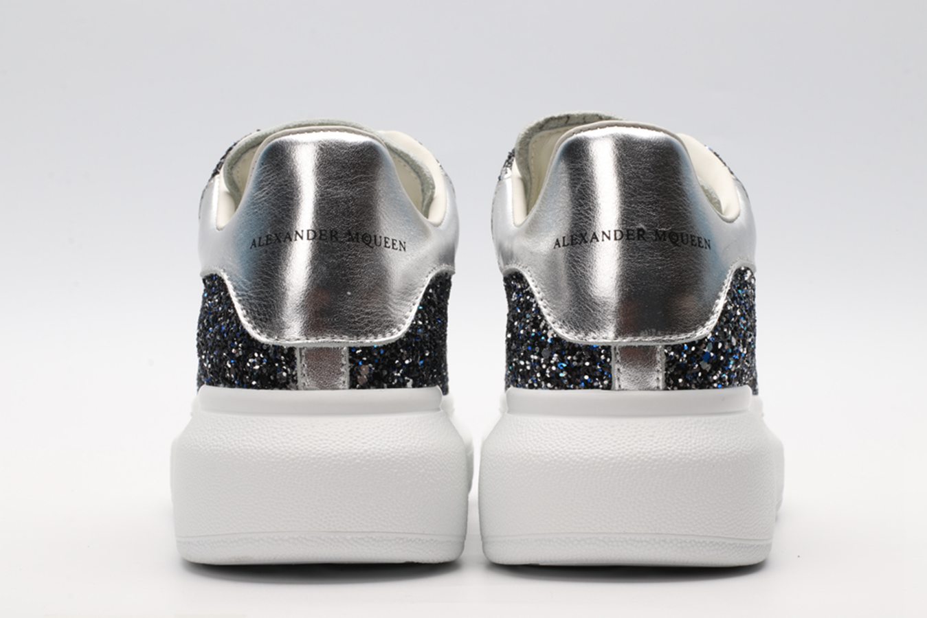 AMQ Shell glitter lace-up sneaker
