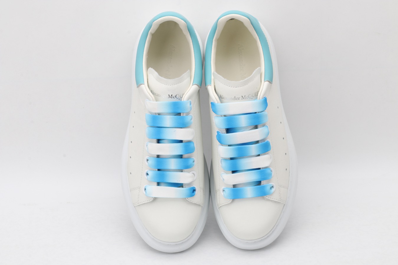 AMQ | Women 40mm Leather & Suede Sneakers White/Green