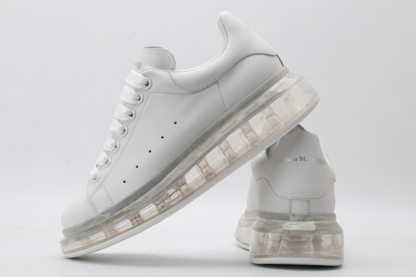 AMQ white oversized sneakers