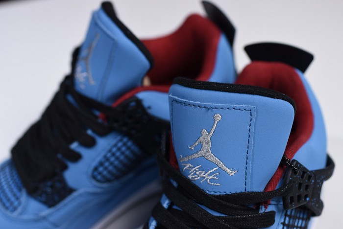 Travis Scott x Air Jordan 4 "Houston Oilers" University Blue 308497-406