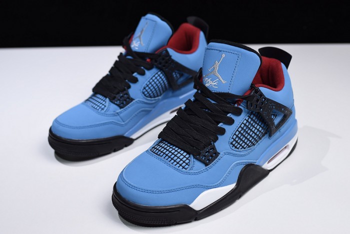 Travis Scott x Air Jordan 4 "Houston Oilers" University Blue 308497-406
