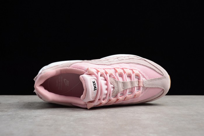 NIKE womens WMNS Air Max 95 "PRISM PINK" White-Sheen-Black 919924-600