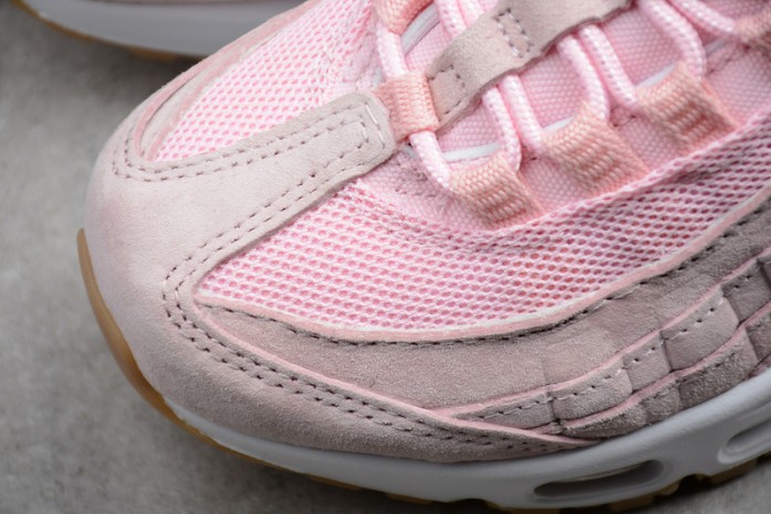 NIKE womens WMNS Air Max 95 "PRISM PINK" White-Sheen-Black 919924-600
