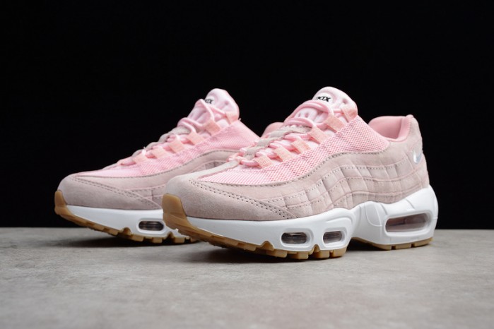 NIKE womens WMNS Air Max 95 "PRISM PINK" White-Sheen-Black 919924-600