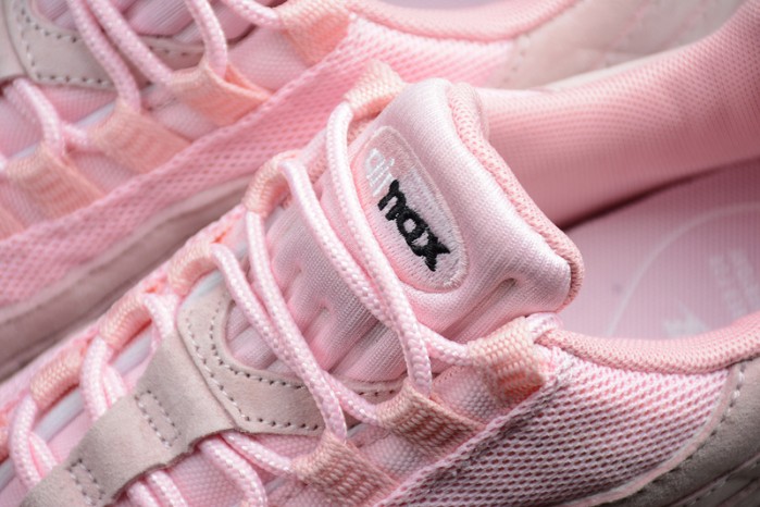 NIKE womens WMNS Air Max 95 "PRISM PINK" White-Sheen-Black 919924-600