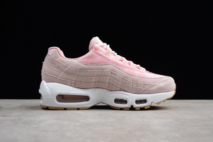 NIKE womens WMNS Air Max 95 "PRISM PINK" White-Sheen-Black 919924-600