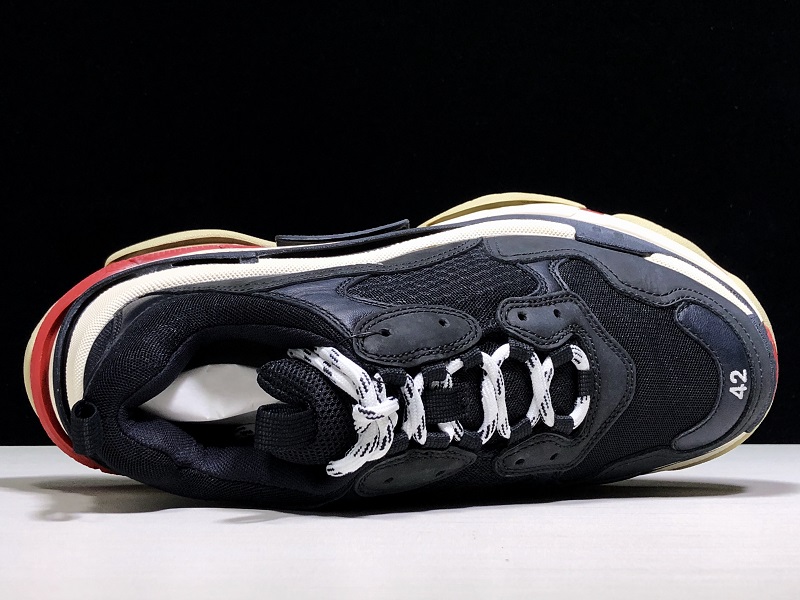 BLG 17FW TRIPLE S TRAINER  BLACK/ RED MENS W05M23972