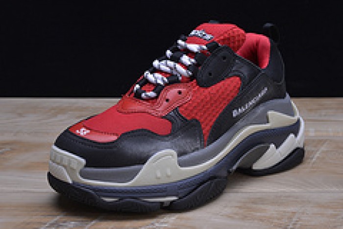 BLG Triple S Sneakers Red Black