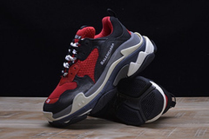 BLG Triple S Sneakers Red Black