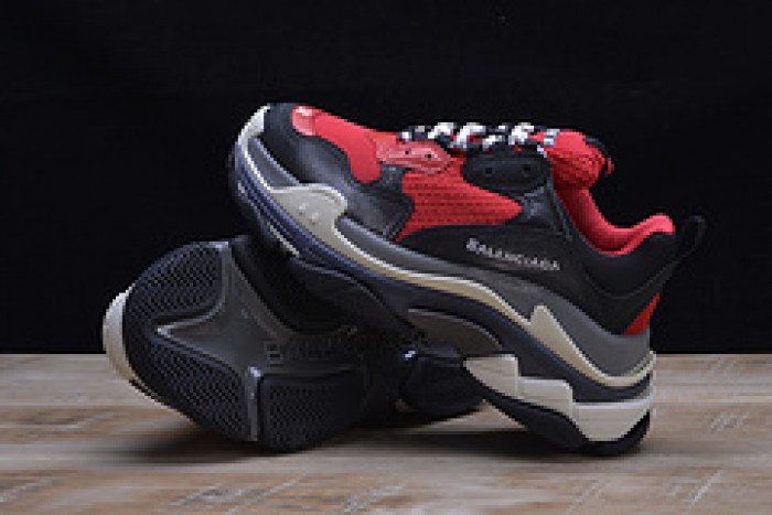 BLG Triple S Sneakers Red Black