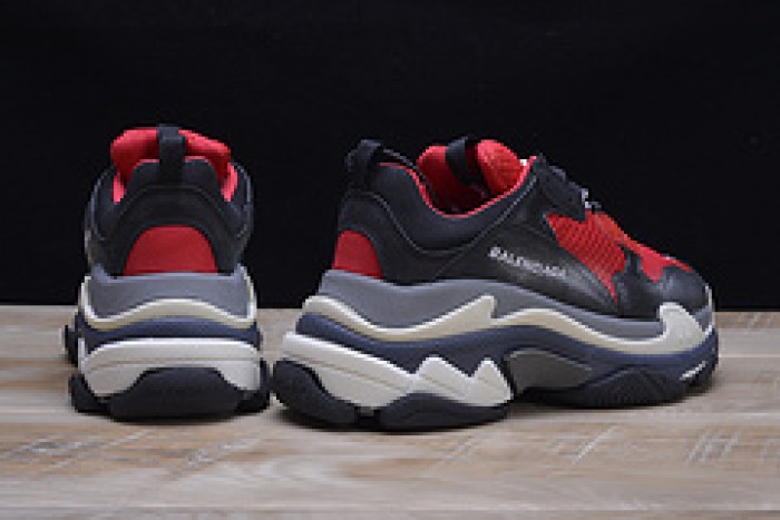 BLG Triple S Sneakers Red Black