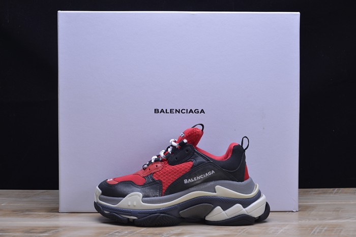 BLG Triple S Sneakers Red Black