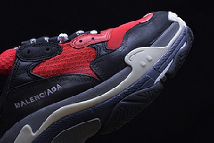 BLG Triple S Sneakers Red Black