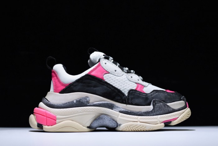 BLG 17Fw Triple S Black Pink Women Sneaker 483523-W06E3-8080