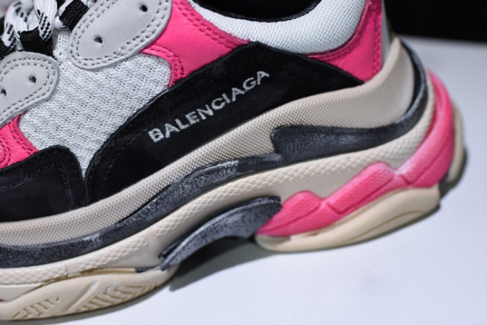 BLG 17Fw Triple S Black Pink Women Sneaker 483523-W06E3-8080