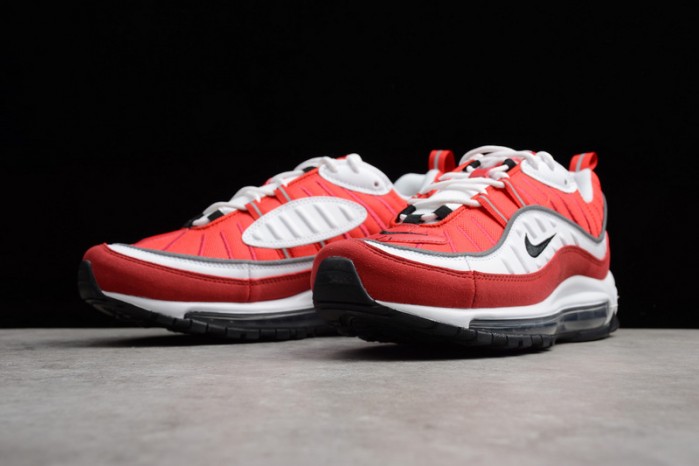 Nike mens Air Max 98 "Gym Red" White/Black-Gym AH6799-101