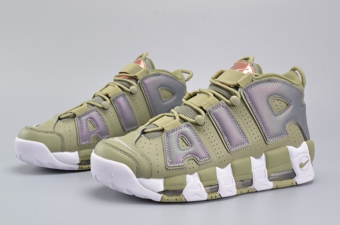 Nike Air More Uptempo "Iridescent" Dark Stucco/White 917593-001