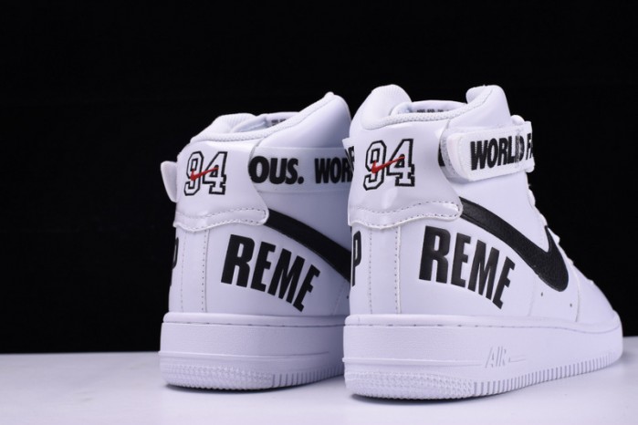 nike S*p*e air force 1 one high hi white world famous 698696-100
