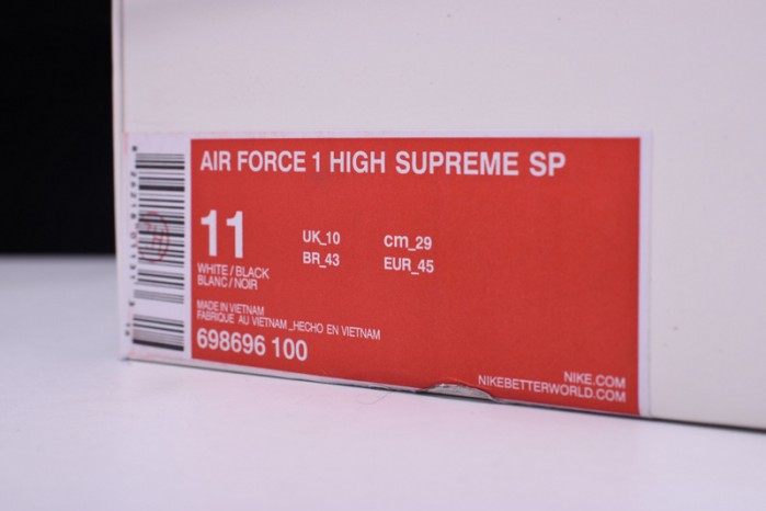 nike S*p*e air force 1 one high hi white world famous 698696-100