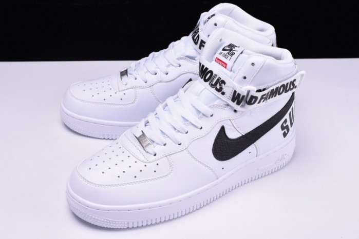 nike S*p*e air force 1 one high hi white world famous 698696-100