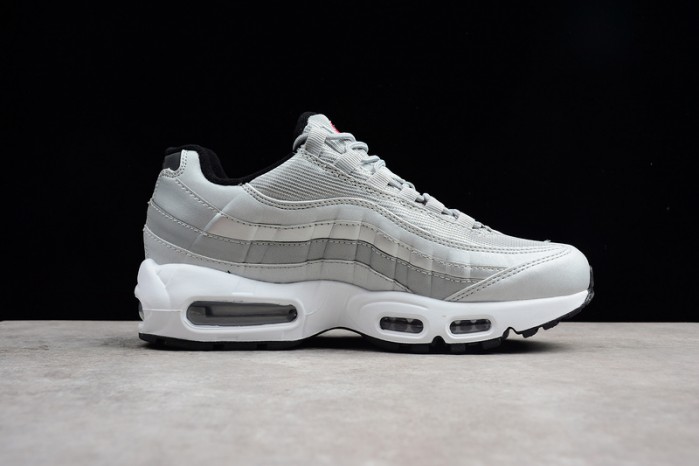 Nike AIR MAX 95 "SILVER BULLET" Metallic Silver/Varsity Red-White-Black 918359-001