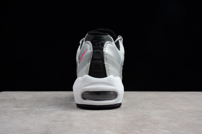 Nike AIR MAX 95 "SILVER BULLET" Metallic Silver/Varsity Red-White-Black 918359-001