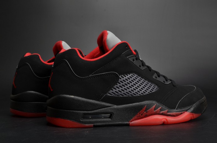 Air Jordan 5 Retro Low "Alternate 90" black/ red mens 819171-001